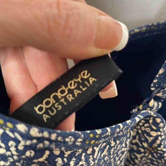 Bond-Eye Australia Nip Tuck Tummy Control Navy/Gold Bathing Suit. Size 12. - Picture 10 of 13